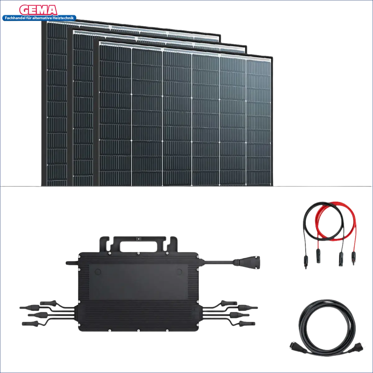 Solar-Paneel-Kit für 1680Wp Balkonkraftwerk auf einem Balkon installiert