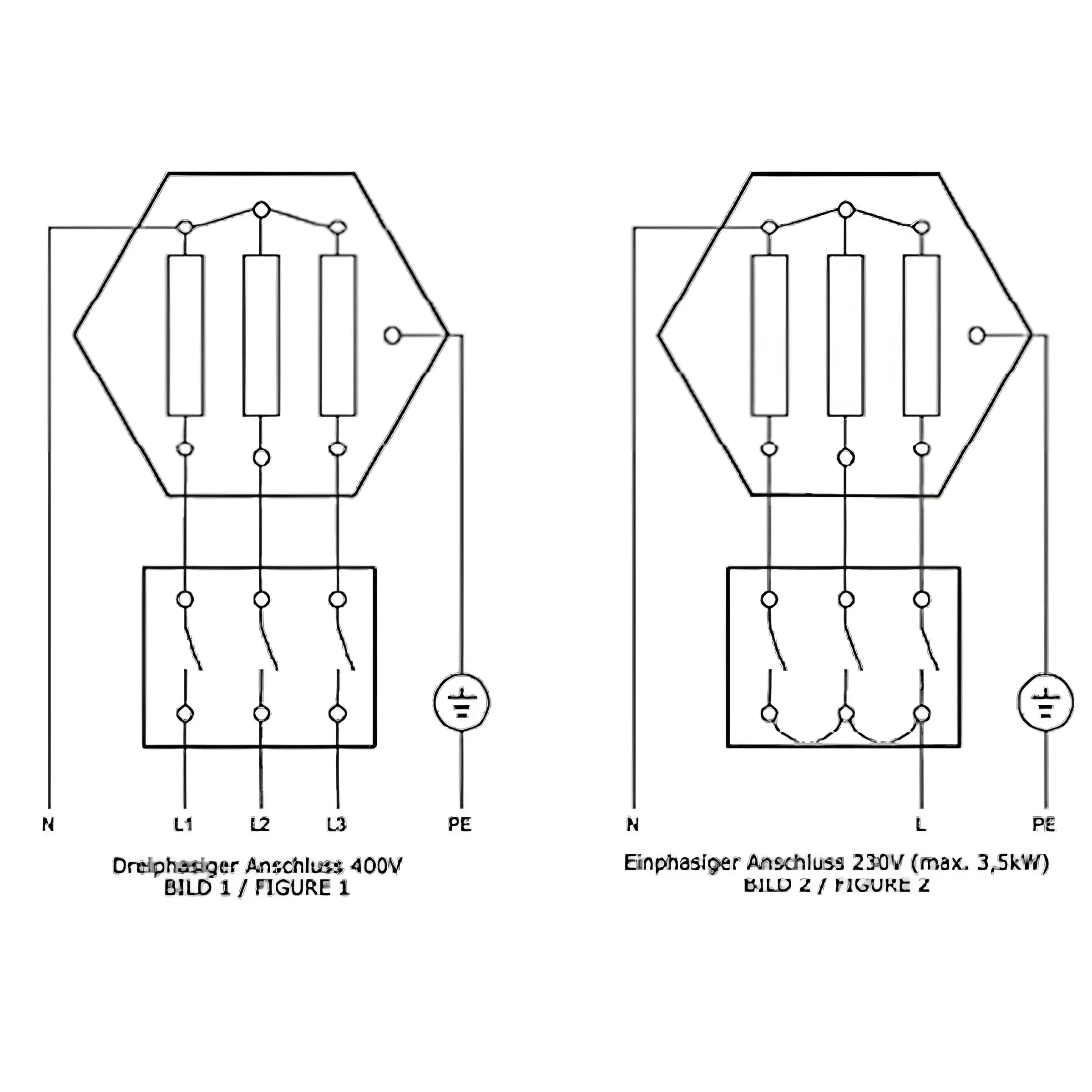 Elektrische Schaltpläne für Heizstab Heizpatrone 4,5 kW für effiziente Notheizung