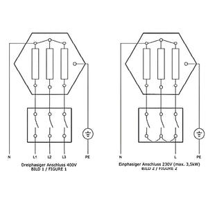 Elektrische Schaltpläne für Heizstab Heizpatrone 4,5 kW für effiziente Notheizung