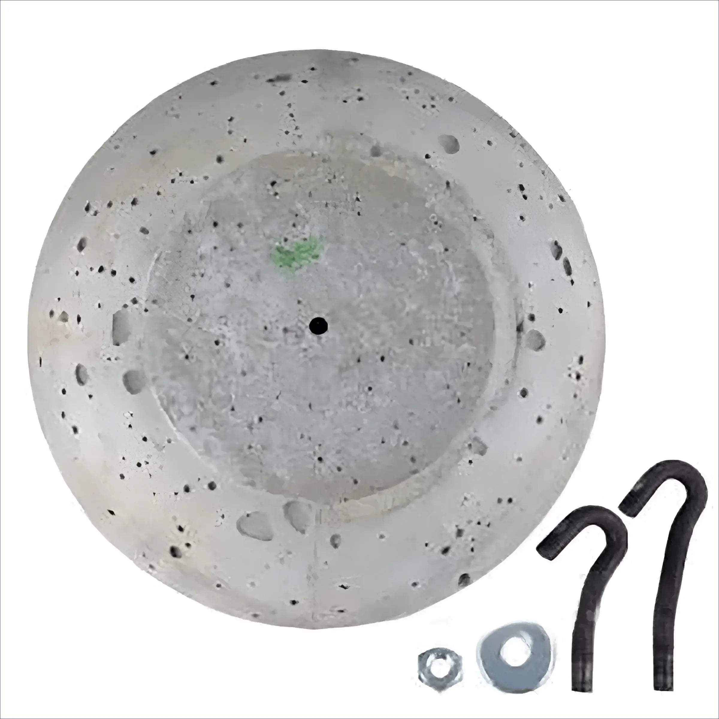 Concrete sphere with hardware für keramische Deflektor Elektromet im eco save system