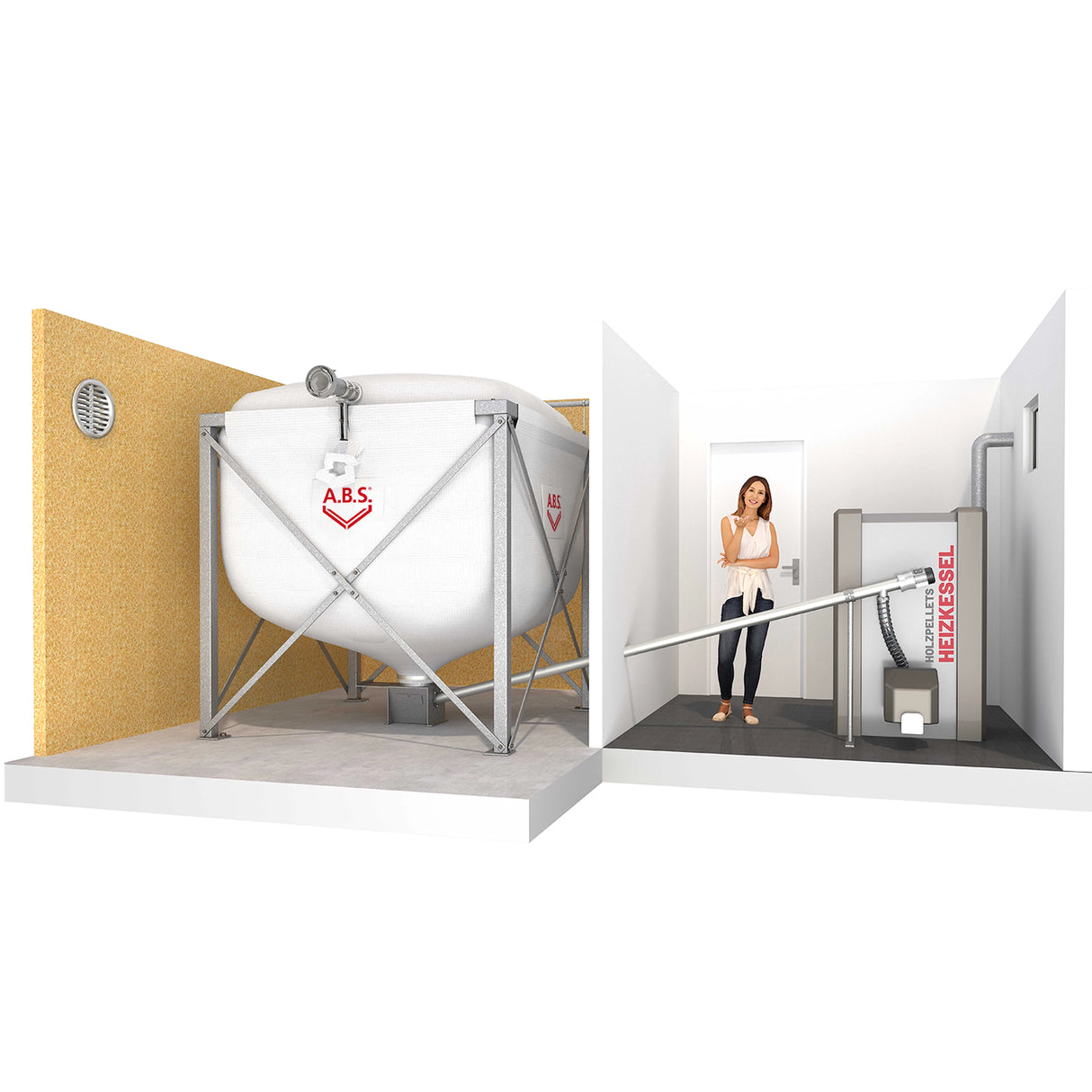 A.B.S. Flexilo Standardní silo na pelety