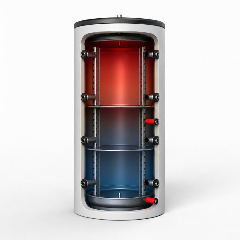 Layers - buffer storage without heat exchanger