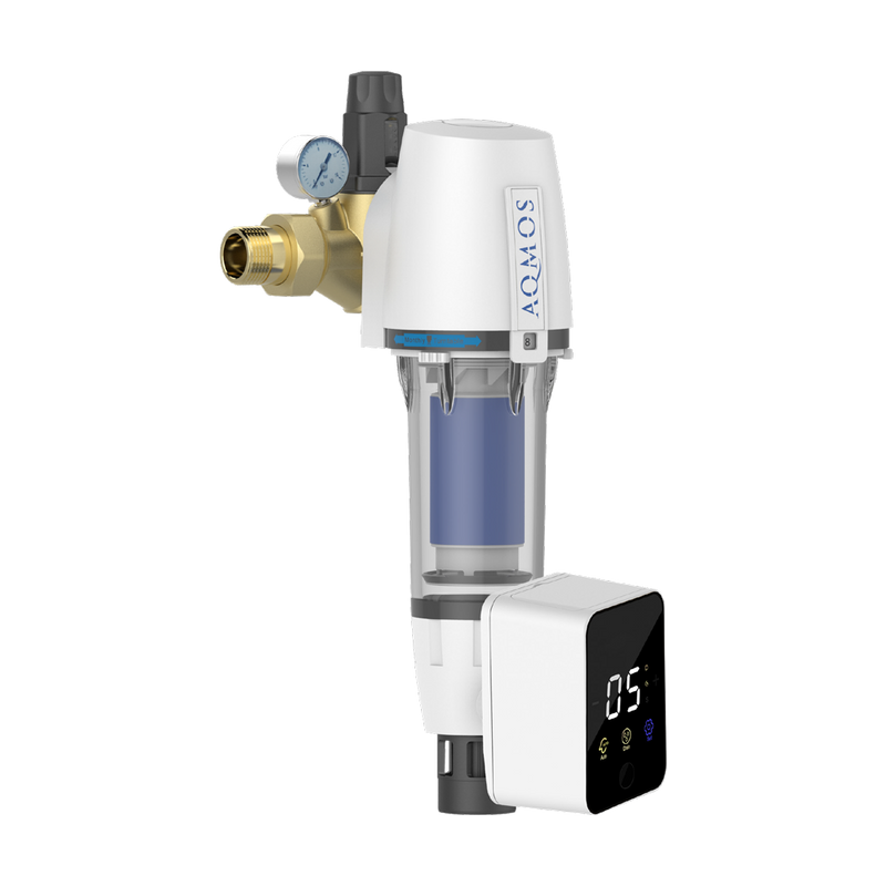 Rückspülfilter AQMOS 1 Zoll mit Automatik, Druckminderer und Manometer