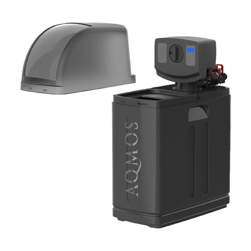 Aqmos R2D2-32 BLACK EDITION Vandblødgøringsanlæg sæt med tilbageskylningsfilter, tilslutningssæt og monteringsblok