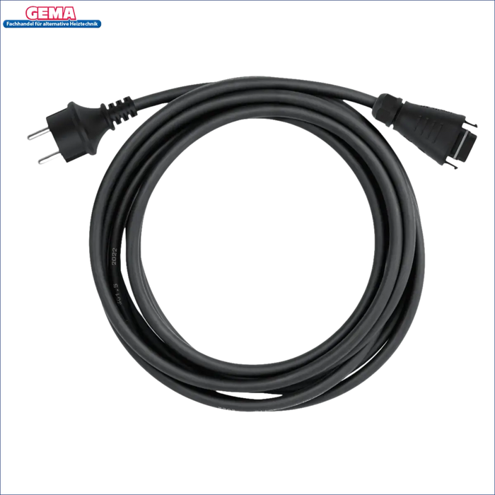 Schwarzes Netzkabel mit europäischem Stecker für Balkonkraftwerk Set 870Wp