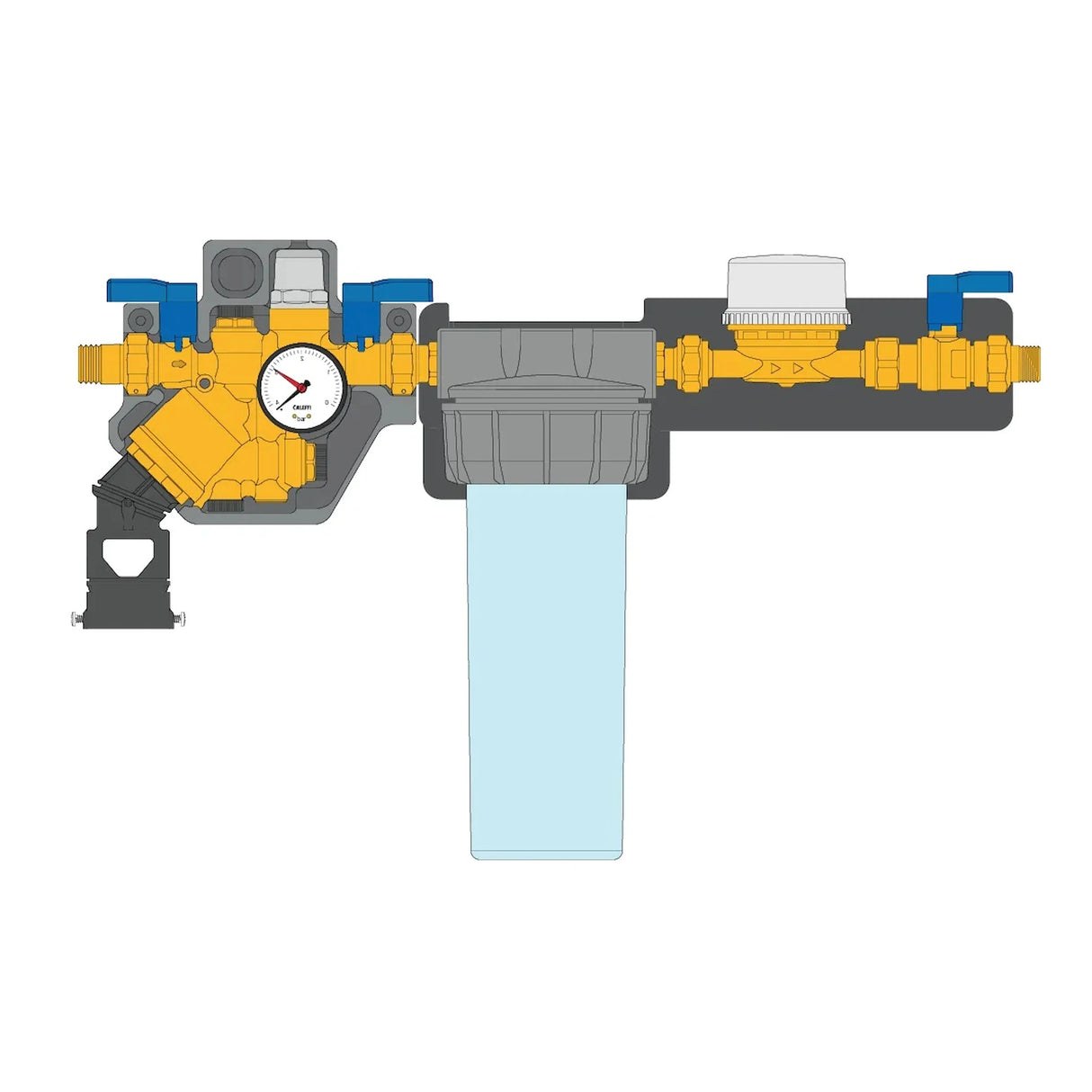 Automatische Füllarmatur und Demineralisierungseinheit.