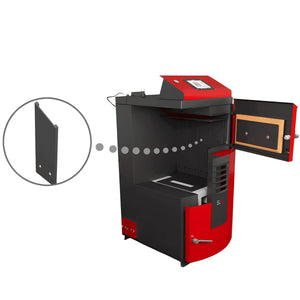Holzvergaser Attack SLX Lambda Touch: Innovative Heiztechnologie 🔥, modernes Design & Benutzerfreundlichkeit 🖥️.