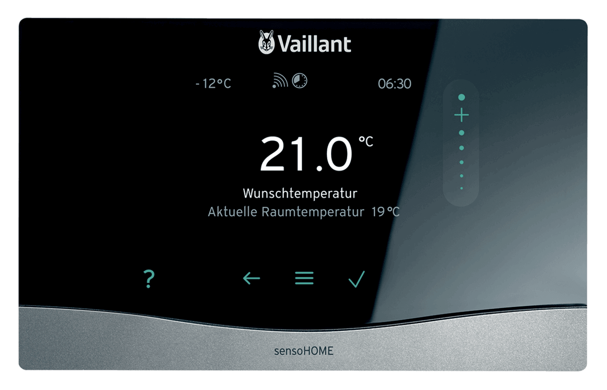 Bild eines vaillant raumtemperaturregler sensohome thermostat für effiziente Raumregelung
