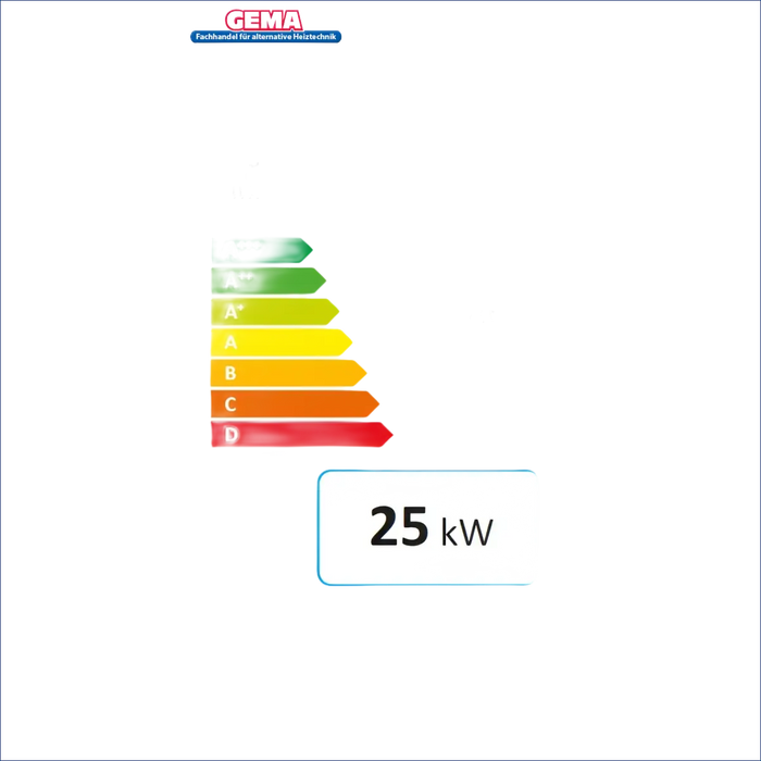 Energieeffizienzlabel für Defro Epsilon F Pelletkessel 25 kW mit automatischer Reinigung