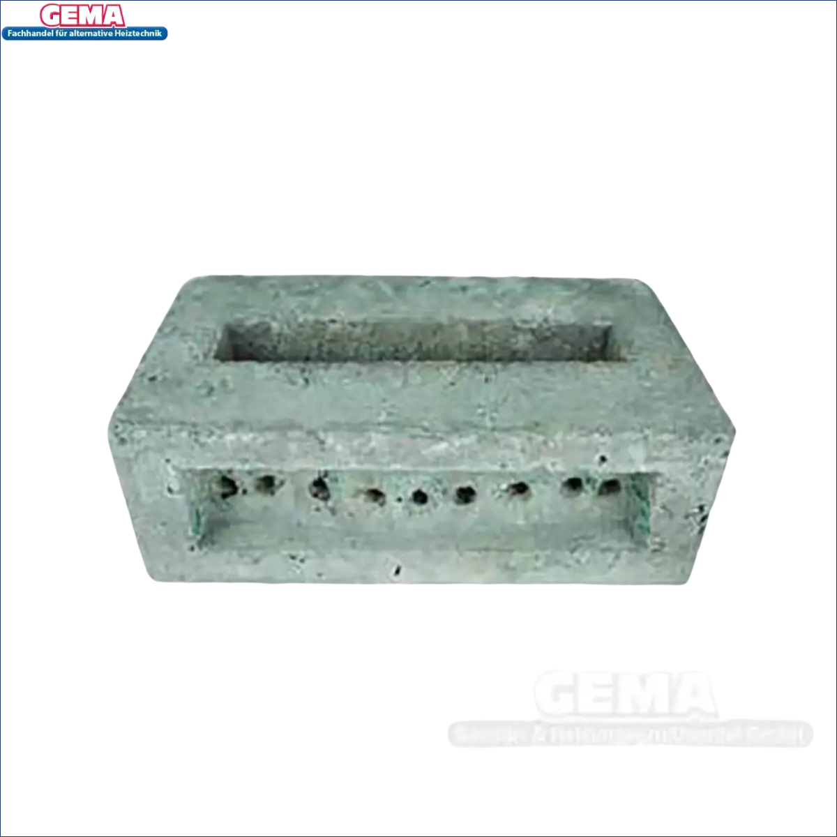 Rectangularer Betonblock mit Löchern für Festbrennstoffkessel Irleh Plus Heizkessel Irleh Plus passend