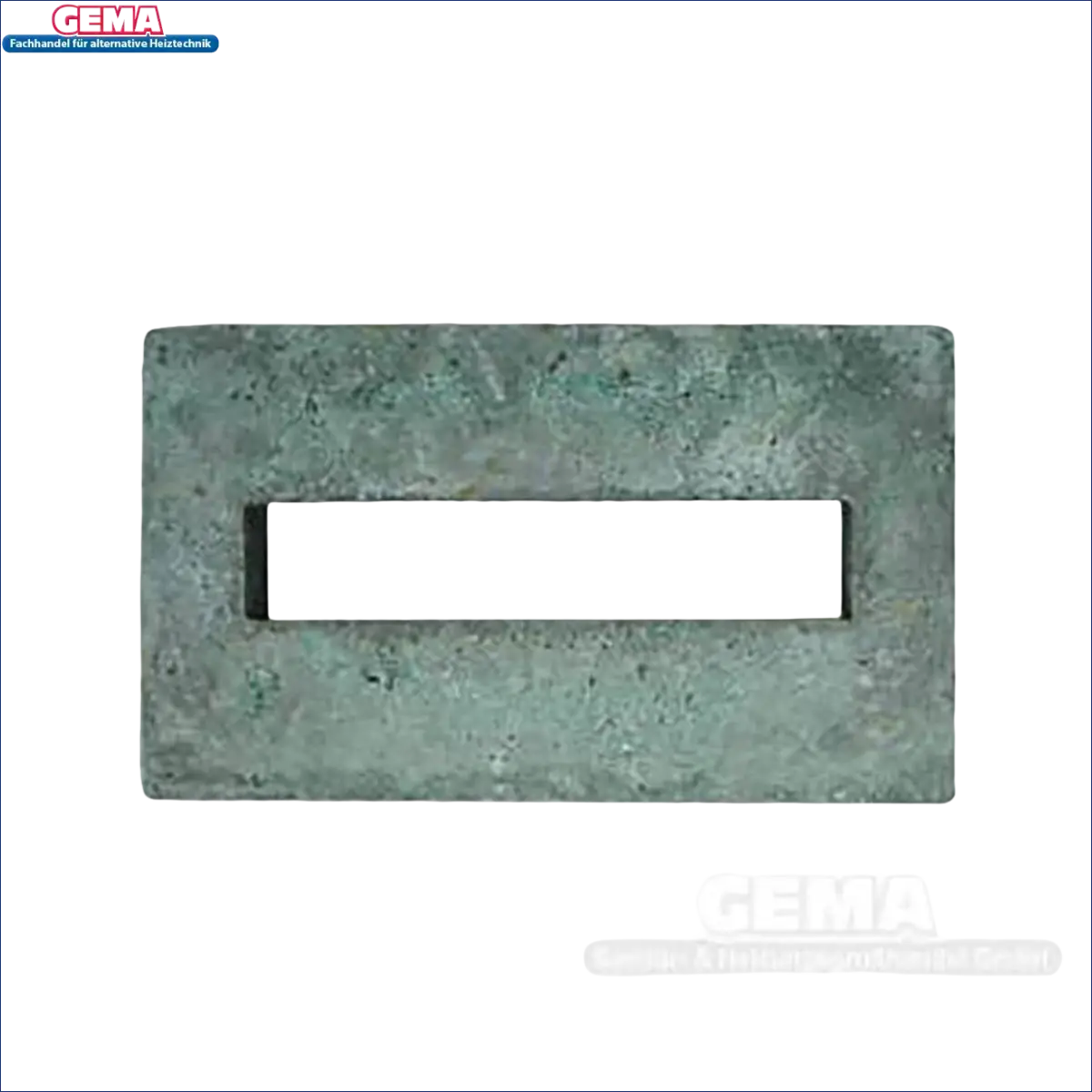 Rectangular verdigris metal frame for Festbrennstoffkessel Irleh Plus Heizkessel Irleh Plus passend