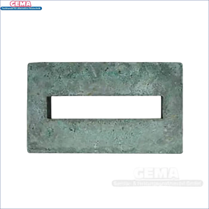 Rectangular verdigris metal frame for Festbrennstoffkessel Irleh Plus Heizkessel Irleh Plus passend
