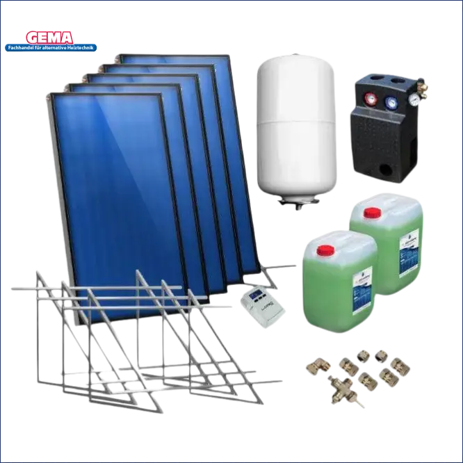 Solarwasserheizungssystem-Komponenten für Thermoflux 25/135 plus Solarpaket IV 11.95 m³