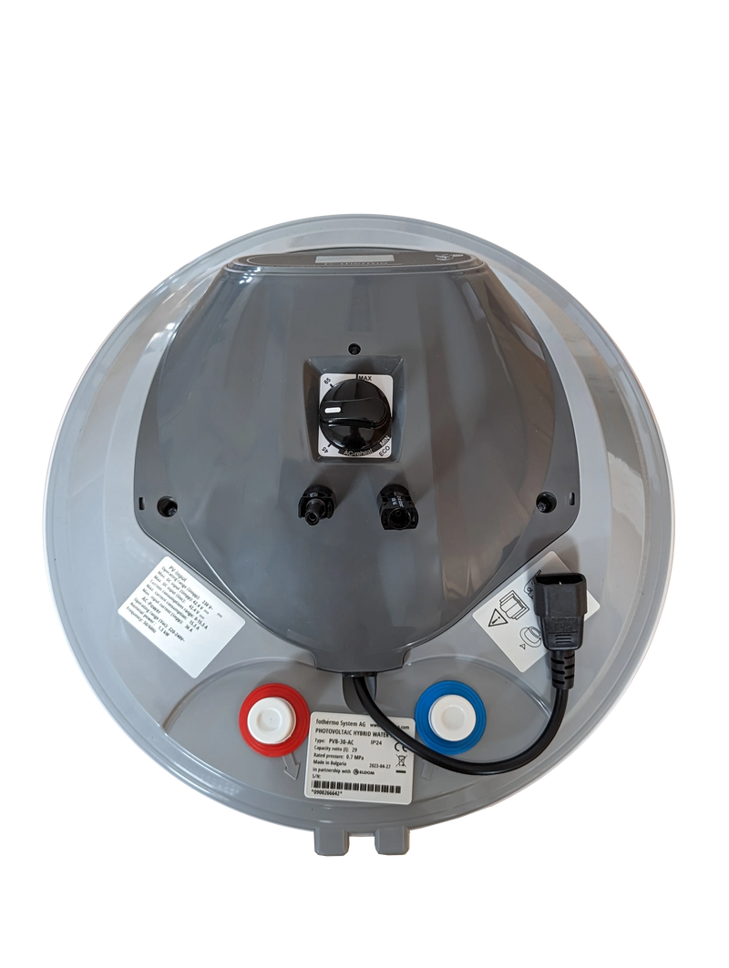 Solar-Hybridboiler fothermo PVB-30-AC – 30 Liter, 550 W PV / 1.500 W AC