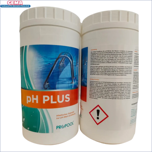 Zwei Behälter von pH Plus Granulat 1Kg für Pool, chemischer pH-Plus-Plus Granulat