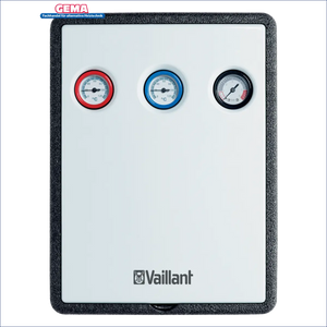 Vaillant temperatur- und druckmessgerät mit 2 Manometern 🔴🔵 zur effizienten Überwachung von Solaranlagen.