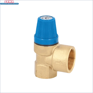Brassdruckreduzierventil mit blauer Einstellknopf für Warmwasserspeicher 150 Liter