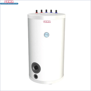Weiße zylindrische Warmwasserspeicher 150 Liter mit 1,5 kW Heizstab für hohen Warmwasserkomfort