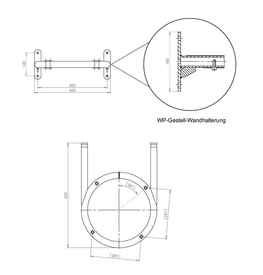 Wandhalterung für DROPS Wärmepumpen von Sunex.
