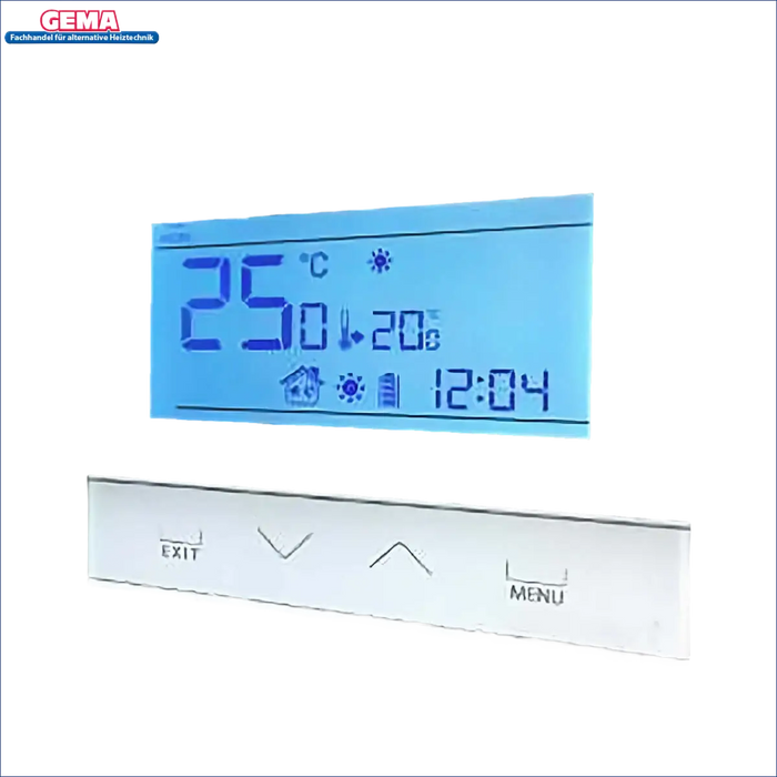 Digitale Thermostat mit Hintergrundbeleuchtung für Wochensteuerung im Zimmerregler Aufputz